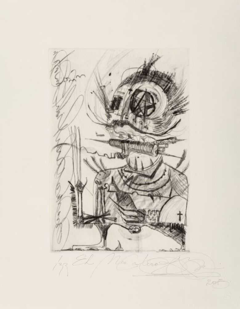 RETNA, ‘El Mescalero’, 2018, Print, Etching created with ink Charbonnel, Print Them All, Numbered