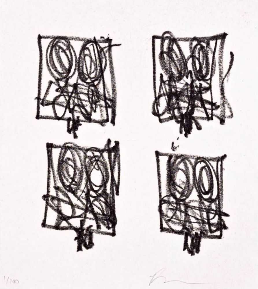 Rashid Johnson, ‘Untitled (Anxious - Phaidon 2023)’, 2023, Print, Soft Ground Etching on Hahnemühle Copperplate on 300gsm paper, null, Numbered