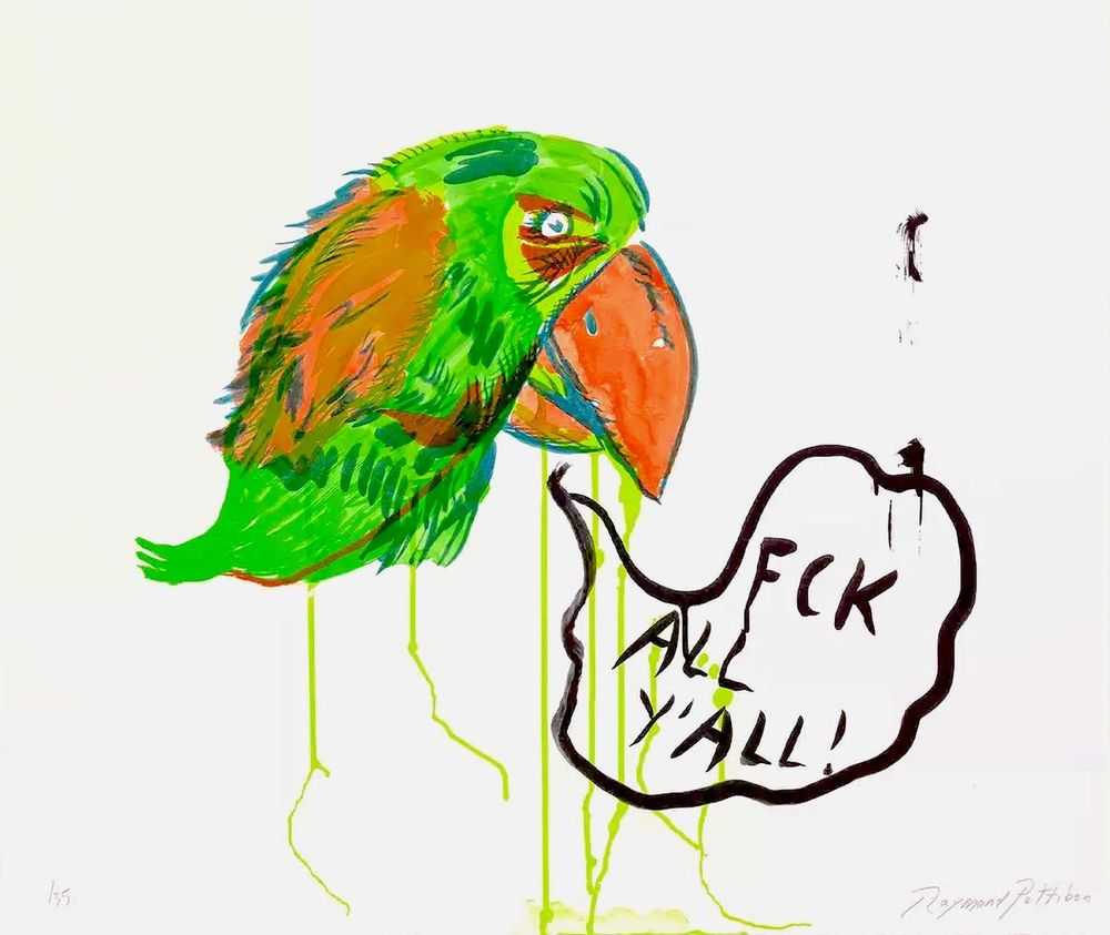 Raymond Pettibon, ‘No Title (Fck All Y'All!)’, 2022, Print, Five-color lithograph on Rives BFK paper, David Zwirner, Numbered
