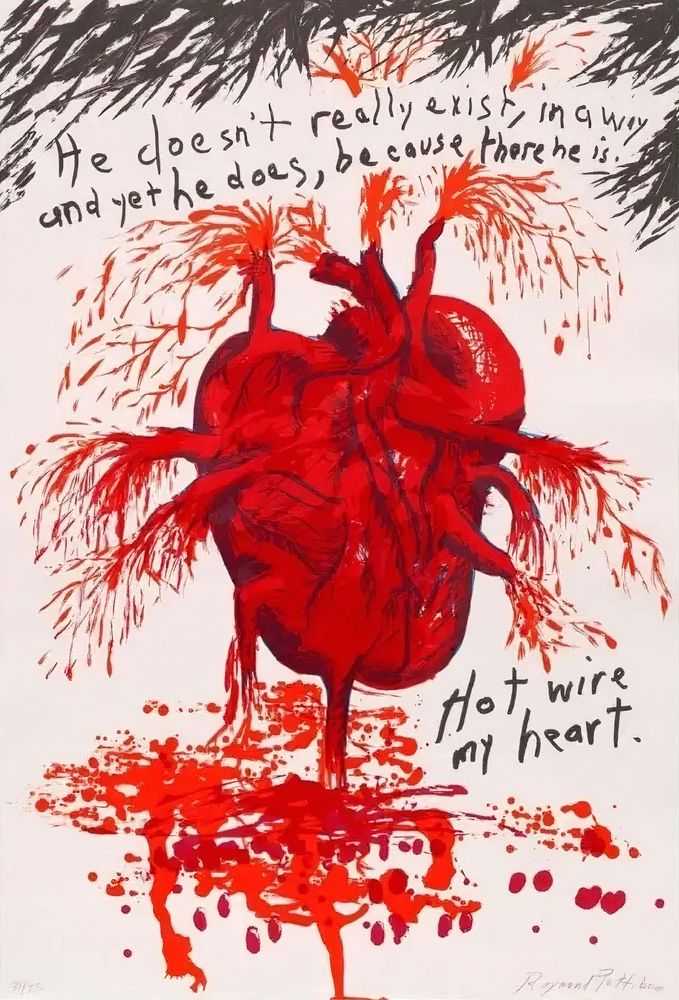 Raymond Pettibon, ‘No Title (He Doesn't Really)’, 14-06-2022, Print, Six-color lithograph on Rives BFK paper, David Zwirner, Numbered