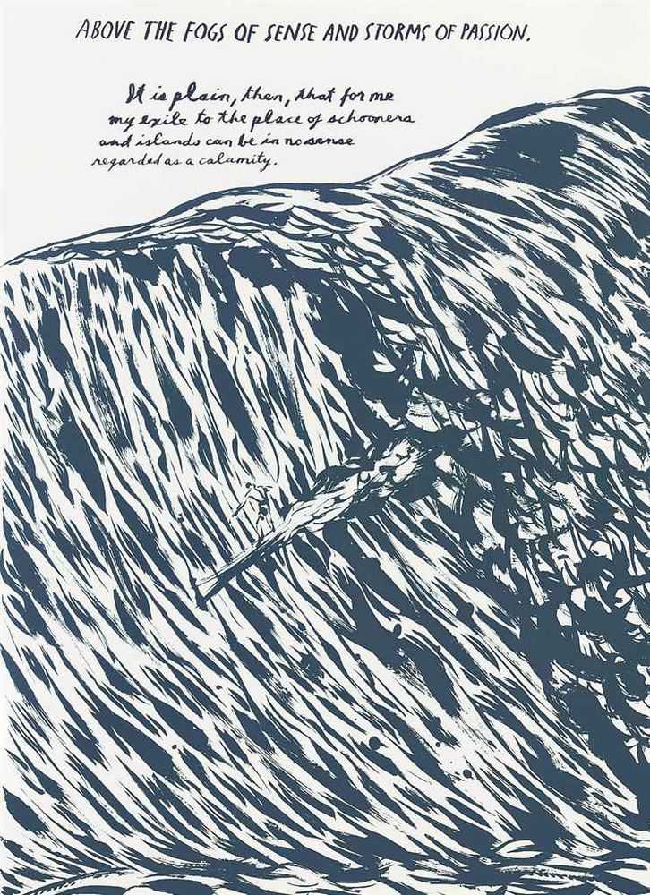 Raymond Pettibon, ‘Untitled (Above the Fogs...)’, 2000, Print, Lithograph, IFPDA, Numbered, Dated
