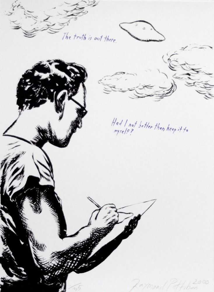 Raymond Pettibon, ‘Untitled (The truth is out there...)’, 2000, Print, Lithograph, IFPDA, Numbered, Dated