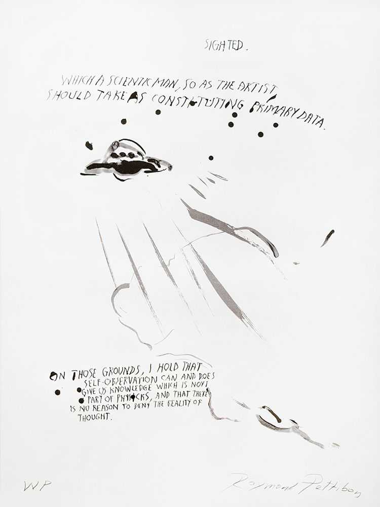 Raymond Pettibon, ‘Untitled (U.F.O.)’, 2018, Print, Lithograph, Brooke Alexander, Numbered