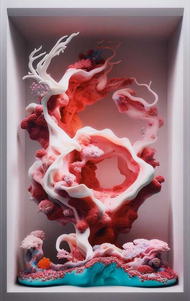 Refik Anadol, ‘Artificial Realities Coral - C’, 2025, Print, Diasec-mounted Giclee prints on aluminium composite panel , null, Numbered