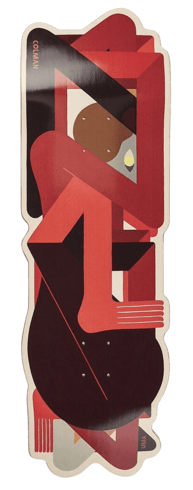 Richard Colman, ‘Crazy Skatedeck’, 2021, Collectible, Screen-print transfer on cold-pressed steep natural custom-shaped skateboard deck, null, 