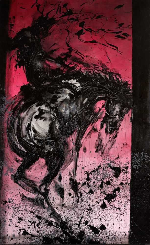 Richard Hambleton, ‘Horse & Rider - Bucking Red’, 2018, Print, Fine art print on hahnemuhle Photo Rag 308gsm, null, Numbered