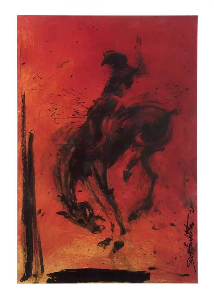 Richard Hambleton, ‘Horse & Rider - Red’, 2018, Print, Fine art print, null, Numbered
