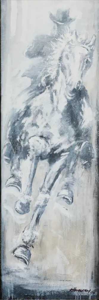 Richard Hambleton, ‘Horse & Rider - White’, 2018, Print, Fine art print on hahnemuhle Photo Rag 308gsm, null, Numbered