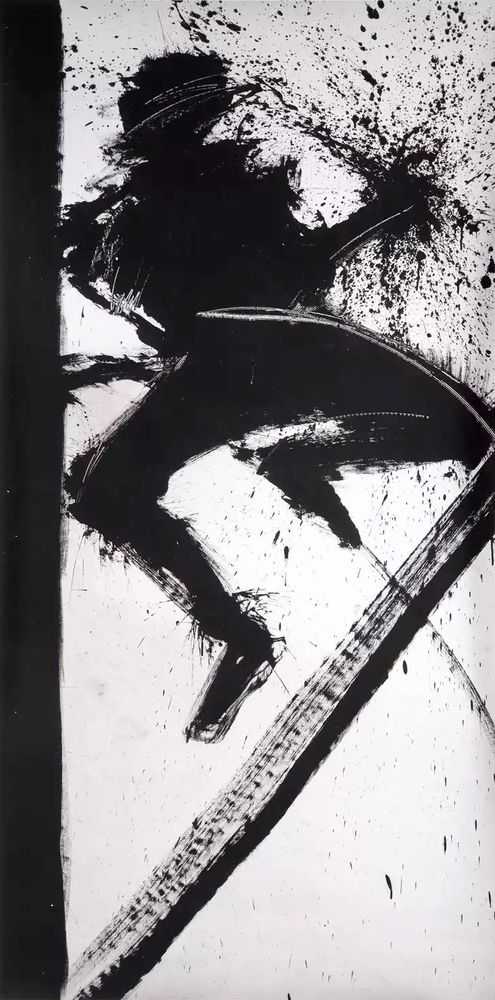 Richard Hambleton, ‘Jumping Shadow - Black & White’, 2017, Print, Fine art print on Hahnemuhle Fine Art Pearl, null, Numbered, Framed
