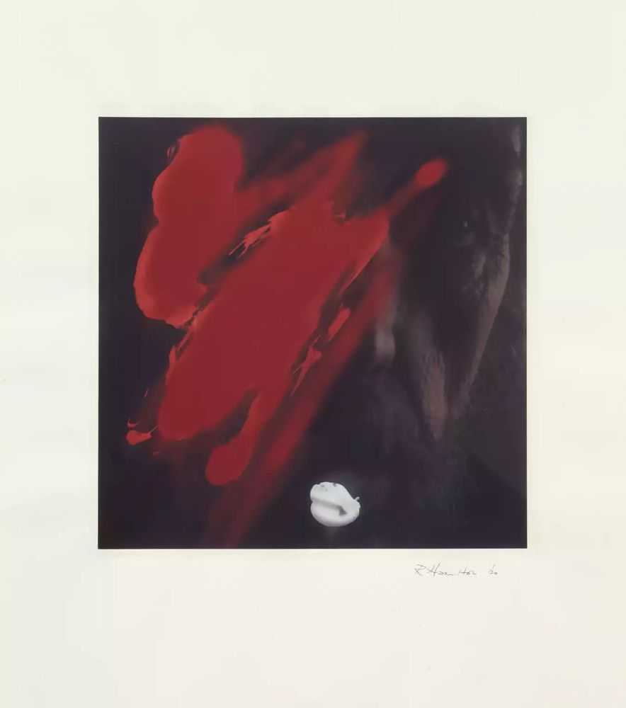 Richard Hamilton, ‘Self-portrait with red’, 1998, Print, Pigment transfer on JPP mould-made paper Image created on a Quantel Paintbox and output to disc, null, Numbered
