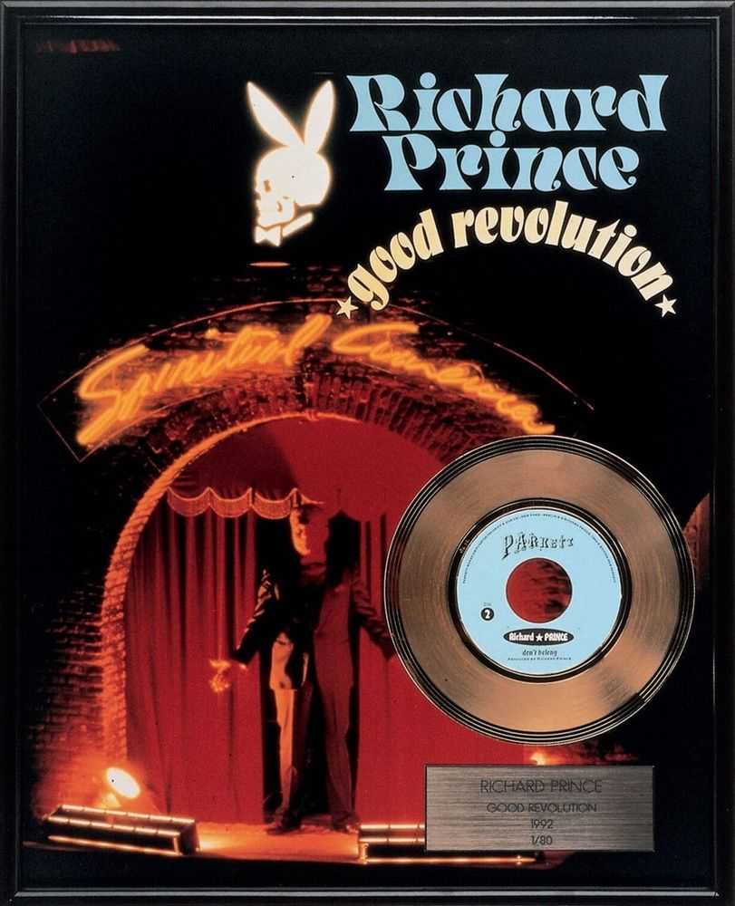 Richard Prince, ‘Good Revolution’, 1992, Print, Presentation gold record with engraved plaque mounted on C-print, Parkett Publishers, Framed
