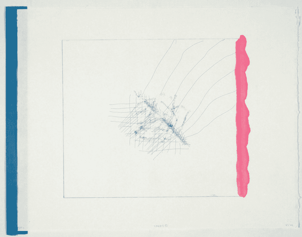 Richard Tuttle, ‘Naked VI’, 2004, Print, Color soft ground etching with hand staining and attached gampi strip, Crown Point Press, 