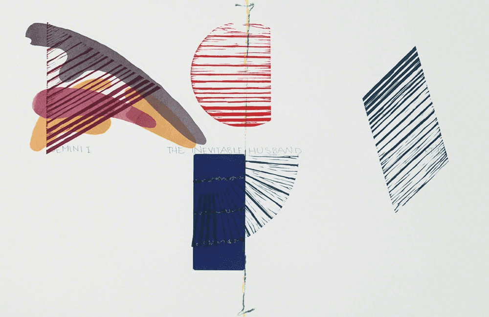 Richard Tuttle, ‘The Inevitable Husband B’, 2015, Print, 10 color linocut with embossing, Gemini G.E.L. LLC, 