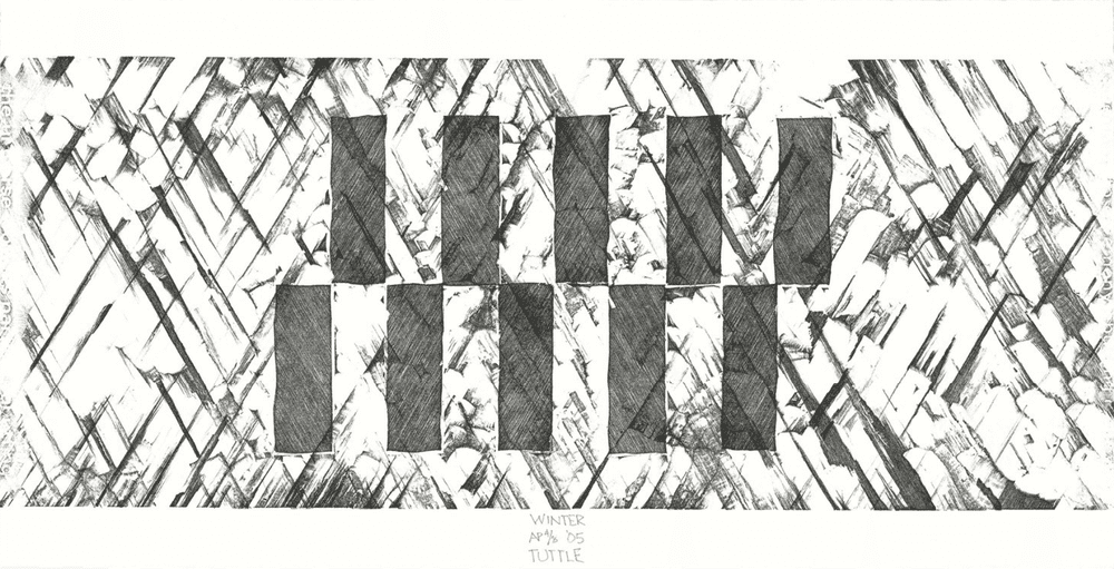 Richard Tuttle, ‘Winter (Seasons)’, 2005, Print, Woodcut in 3 colors with embossing on Somerset Textured White paper, null, Numbered