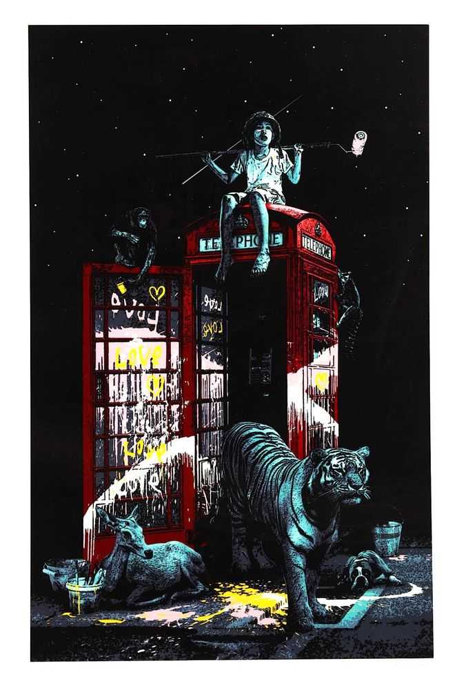 Roamcouch, ‘London Calling’, 03-09-2015, Print, 21 colour screen print on 300gsm somerset paper, Graffiti Prints, Numbered