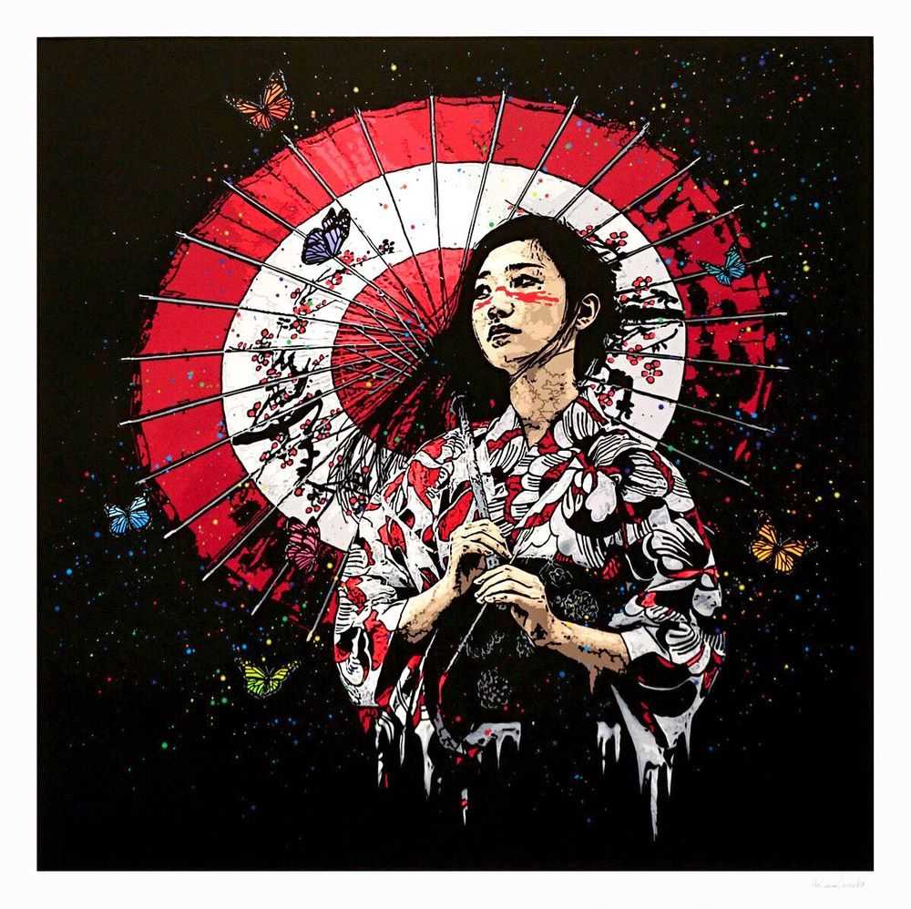 Roamcouch, ‘Nadeshiko’, 09-12-2016, Print, 40 color screenprint, Arcadium Gallery, Numbered