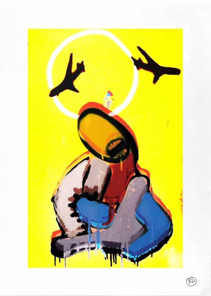 Robert Del Naja, ‘Help95’, 2020, Print, archival pigment print on Fabriano printmaking rag with hand torn edges, Self-released, Numbered