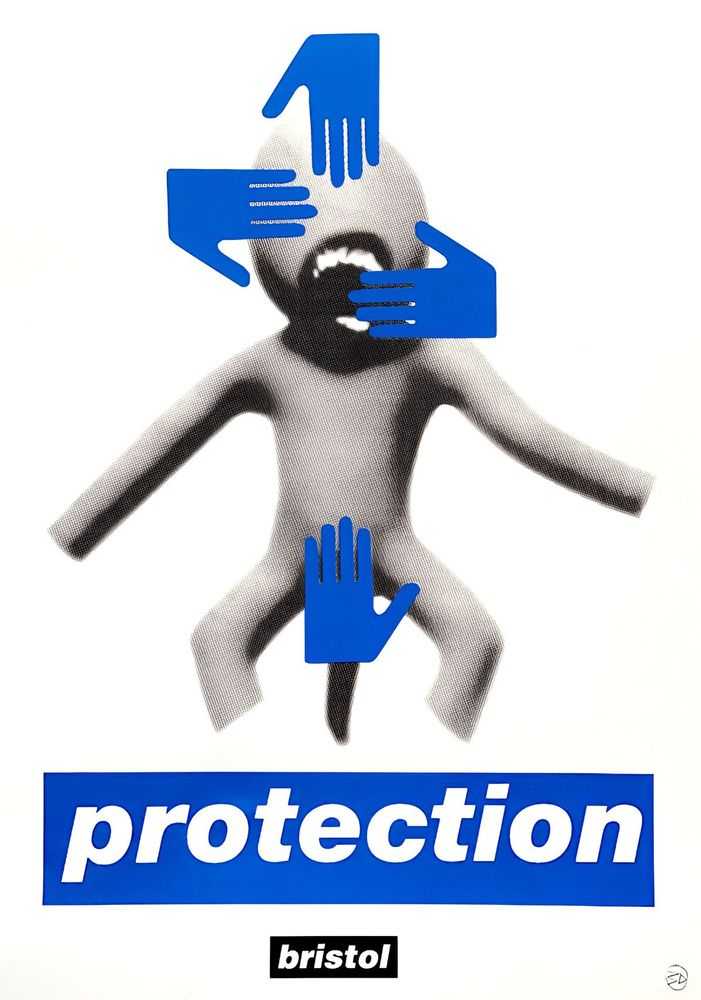 Robert Del Naja, ‘Protection (NHS Blue)’, 2020, Print, 2 colour screenprint on fabriano unica 250gsm, Self-released, 