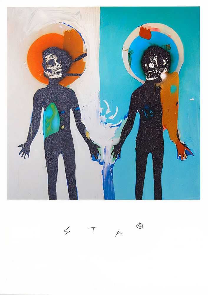 Robert Del Naja, ‘Splitting The Atom (Black Glitter)’, 2010, Print, pigment print with screenprinted black glitter, Pictures on Walls, Numbered