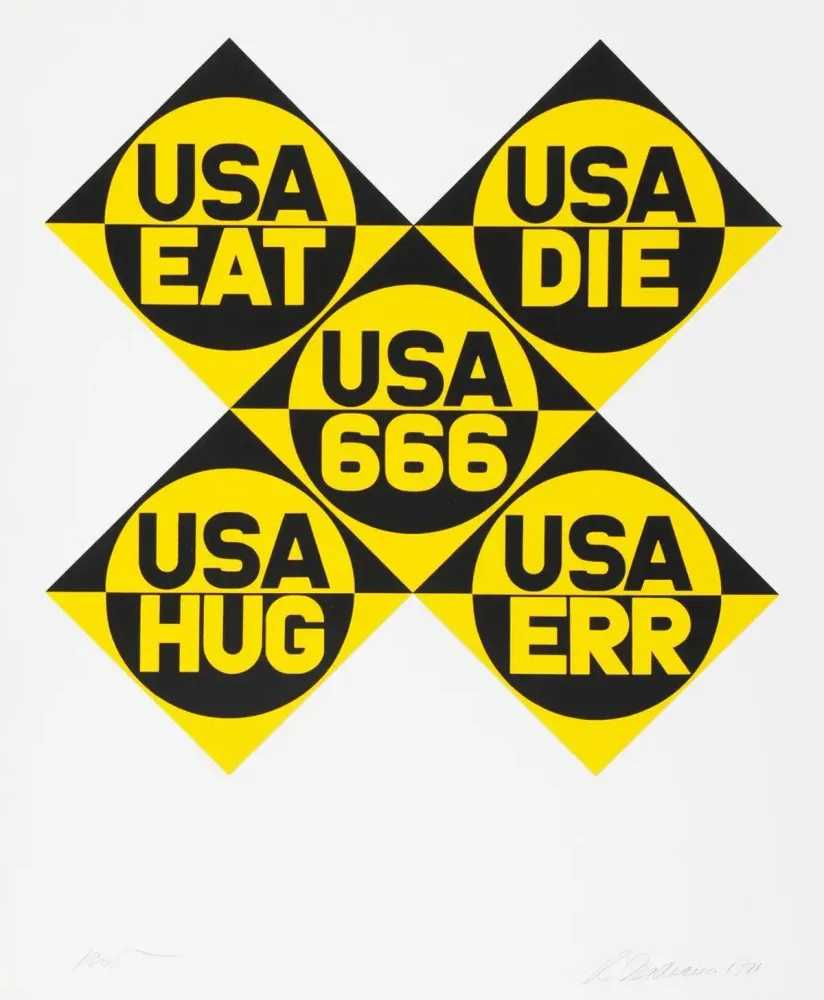 Robert Indiana, ‘Decade (USA 666)’, 1971, Print, Screenprint in colors on Schoellers Parole paper, null, 