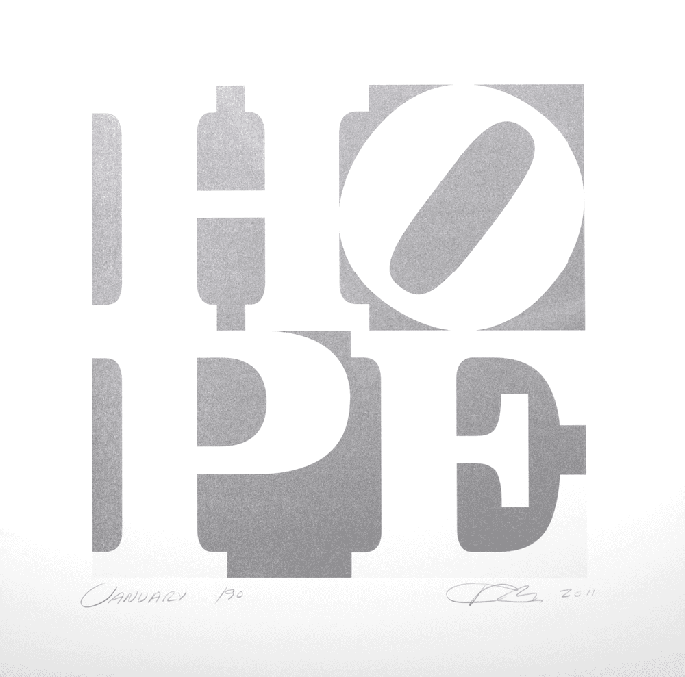 Robert Indiana, ‘January (HOPE)’, 2011, Print, Silkscreen on wove paper, null, Numbered