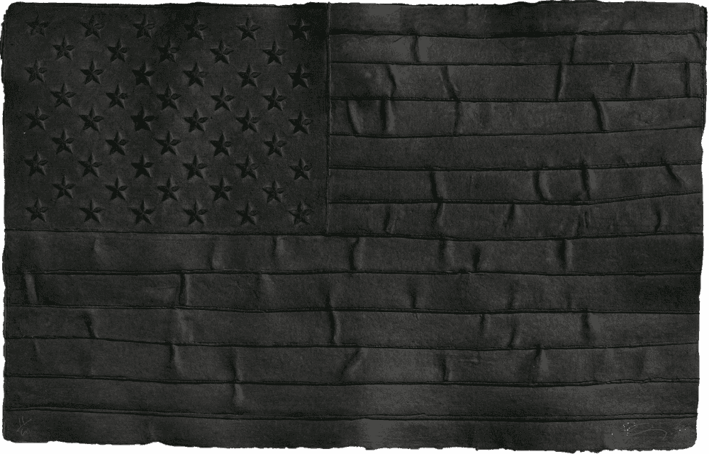 Robert Longo, ‘Black Flag’, 1999, Print, Three-dimensional cast-paper relief in black, null, Numbered, Dated