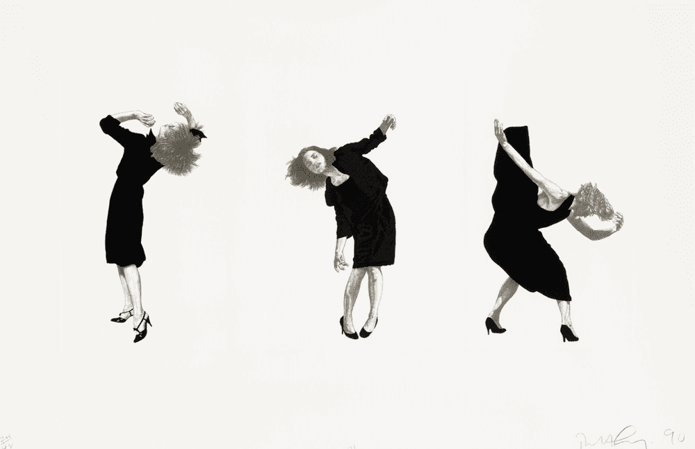 Robert Longo, ‘Men in the Cities (II)’, 1990, Print, Three Color Lithograph on Arches paper, Seibu Department Stores Ltd., Numbered, Dated