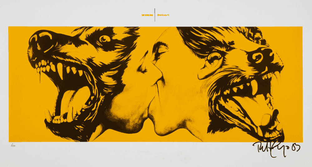 Robert Longo, ‘Strong in Love (Yellow)’, 1989, Print, Offset lithograph printed in colours, Bébert, Numbered