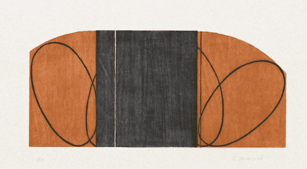 Robert Mangold, ‘Brown-Black Zone Print’, 1997, Print, Woodcut, null, Numbered