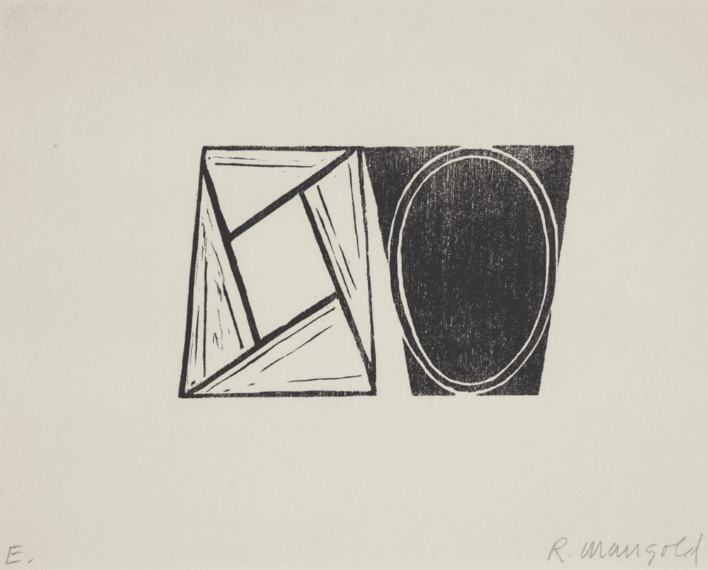 Robert Mangold, ‘E, From Seven Original Woodcuts’, 2000, Print, Woodcut, Parasol Press, Numbered