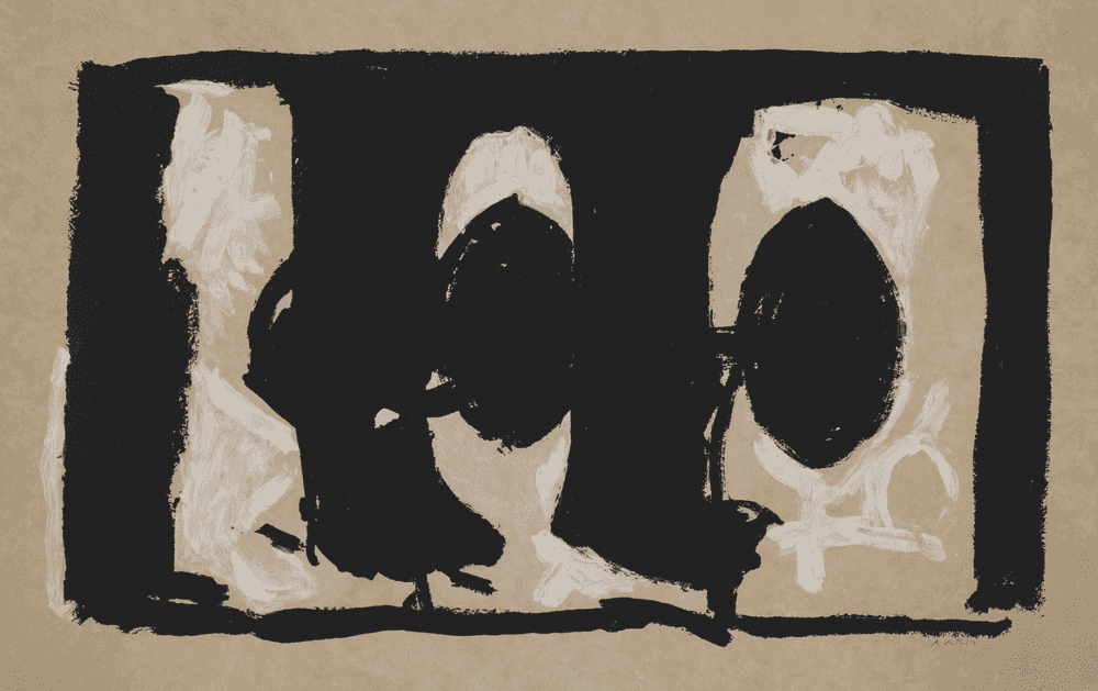 Robert Motherwell, ‘Elegy Study I’, 1989, Print, Lithograph on light brown Tyler Graphics Ltd. (TGL) handmade paper, Tyler Graphics Ltd., Numbered
