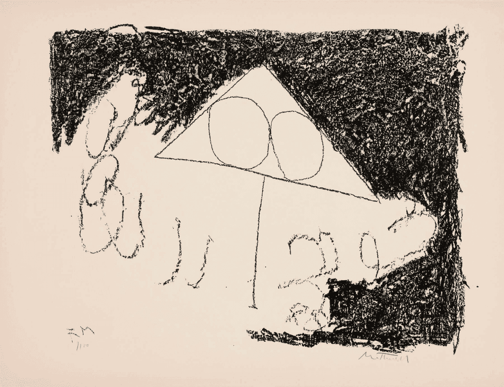 Robert Motherwell, ‘Madrid Suite E’, 1966, Print, Lithograph on Arches Cover, null, Numbered