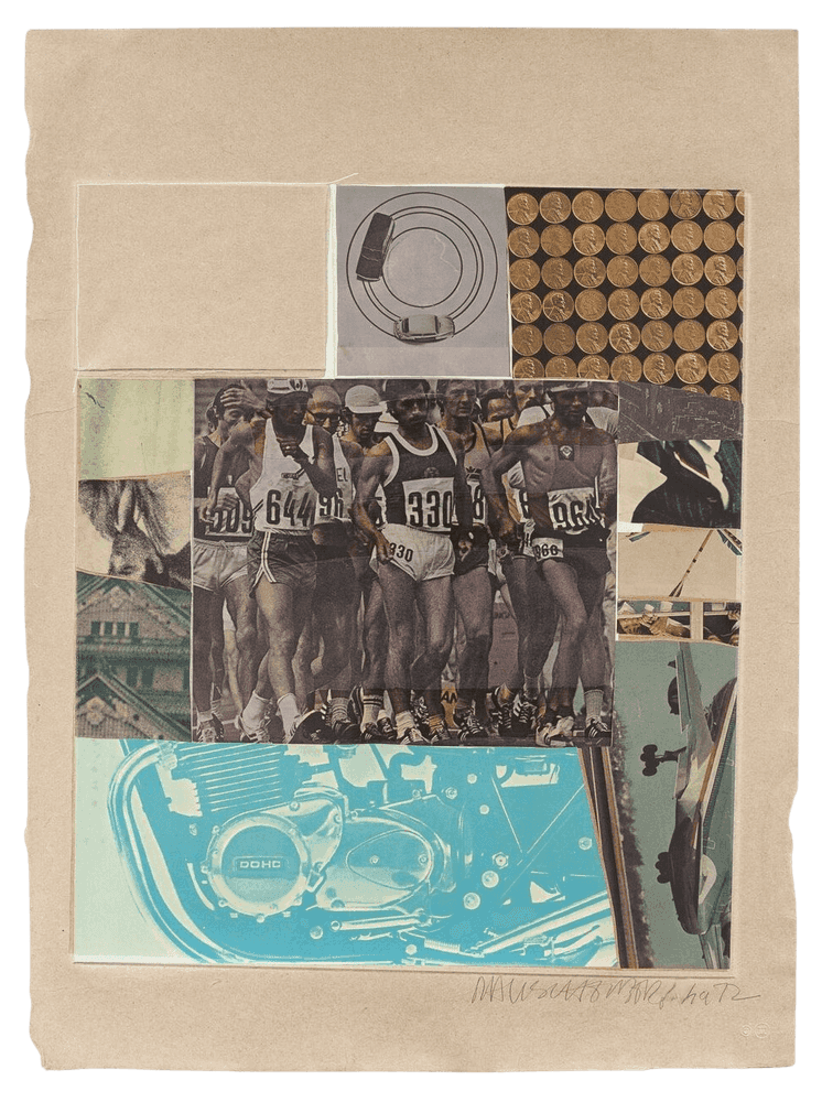 Robert Rauschenberg, ‘Horsefeathers Thirteen - VIII’, 1972, Print, 8-color offset lithograph, screenprint, pochoir, collage, and embossing with unique collage elements, Gemini G.E.L., 