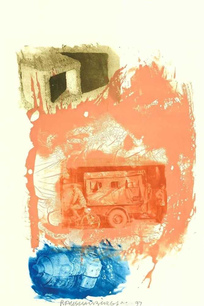 Robert Rauschenberg, ‘Retreat (Ground Rules)’, 1997, Print, Intaglio in 4 colors with photogravure on Arches En Tout Cas paper, Universal Limited Art Editions, Numbered, Dated