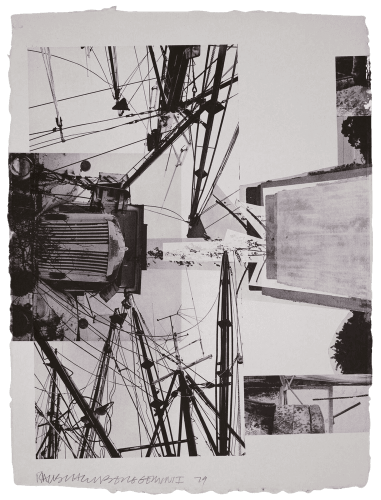 Robert Rauschenberg, ‘Rookery Mounds - Steel Arbor’, 1979, Print, 3 color lithograph, Gemini G.E.L., Dated