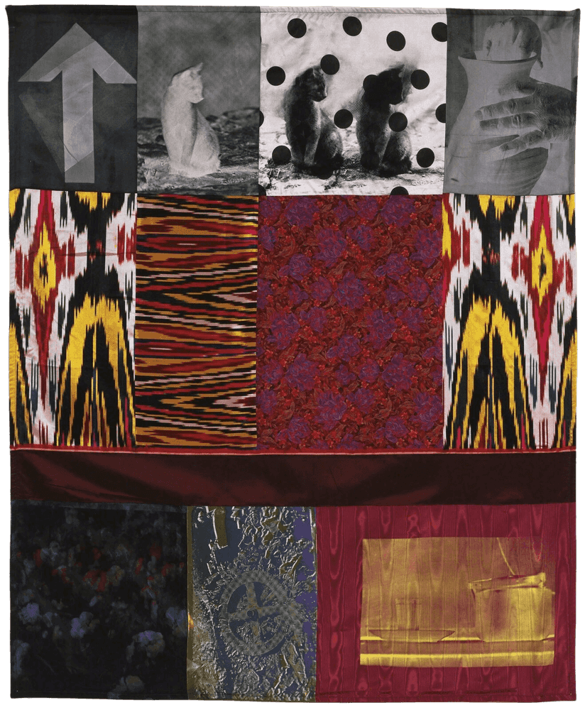 Robert Rauschenberg, ‘Samarkand Stitches V’, 1988, Print, Unique screen print and fabric collage, Gemini G.E.L., 