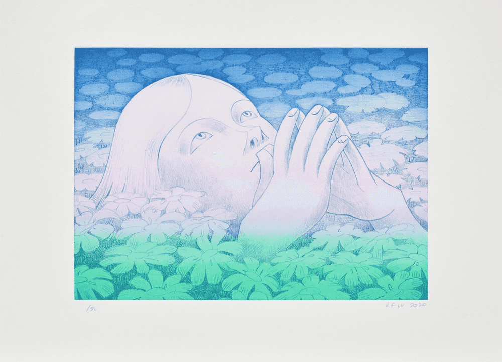 Robin F Williams, ‘Earth Prayer’, 22-04-2020, Print, Aquatint and soft ground etching, relief, pochoir, Pace Gallery, Numbered