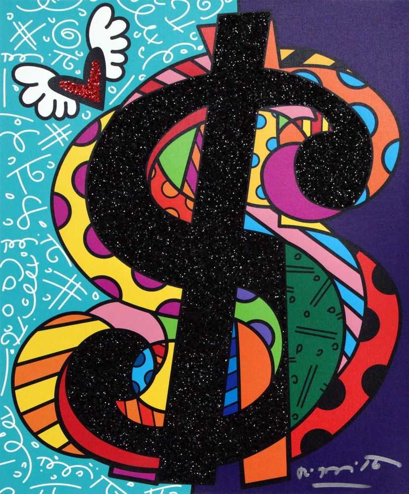 Romero Britto, ‘Around (C.R.E.A.M. Series)’, 2019, Print, Digital print on canvas with BRITTO®️ Diamond Dust hand embellishments, BRITTO®️ Studios, Handfinished