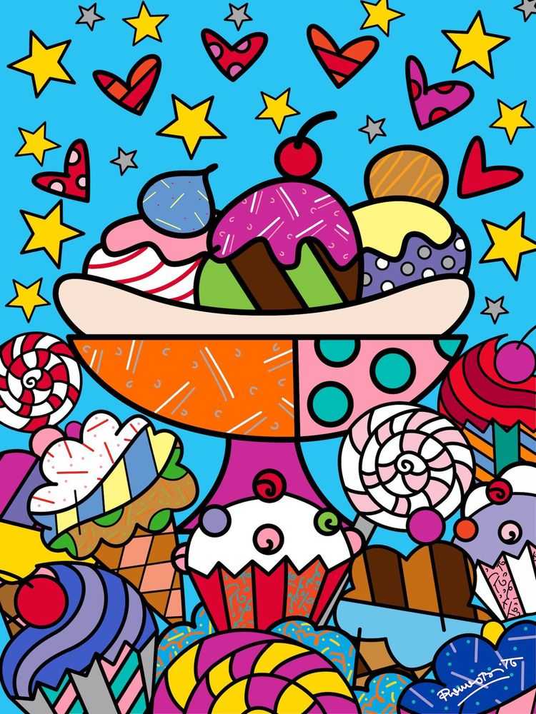 Romero Britto, ‘Dylan's Candy Bar’, 2021, Print, Digital print on canvas with BRITTO®️ Diamond Dust hand embellishments, BRITTO®️ Studios, Handfinished