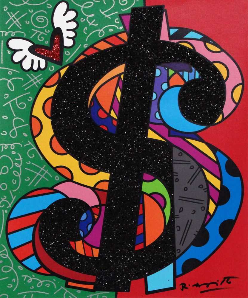 Romero Britto, ‘Everything (C.R.E.A.M. Series)’, 2019, Print, Digital print on canvas with BRITTO®️ Diamond Dust hand embellishments, BRITTO®️ Studios, Handfinished