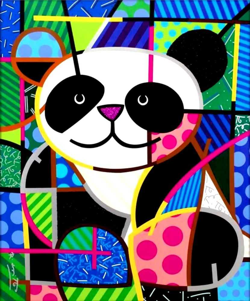 Romero Britto, ‘Huggable’, 2020, Print, Digital print on canvas with BRITTO®️ Diamond Dust hand embellishments, null, 