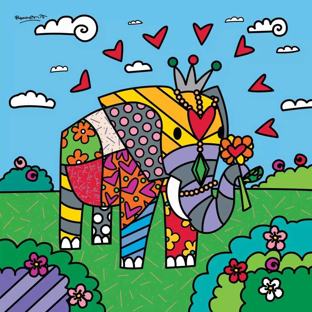 Romero Britto, ‘India’, 2019, Print, Digital print on canvas, null, 