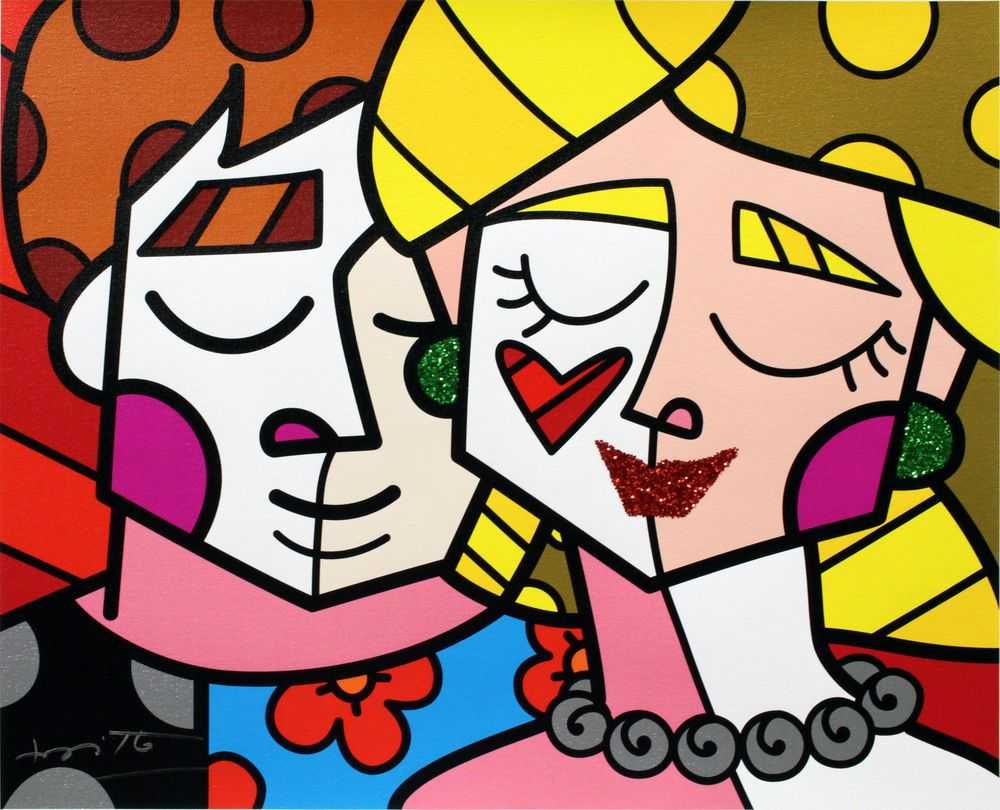 Romero Britto, ‘LOVE’, 2021, Print, Digital print on canvas with BRITTO®️ Diamond Dust hand embellishments, BRITTO®️ Studios, Handfinished