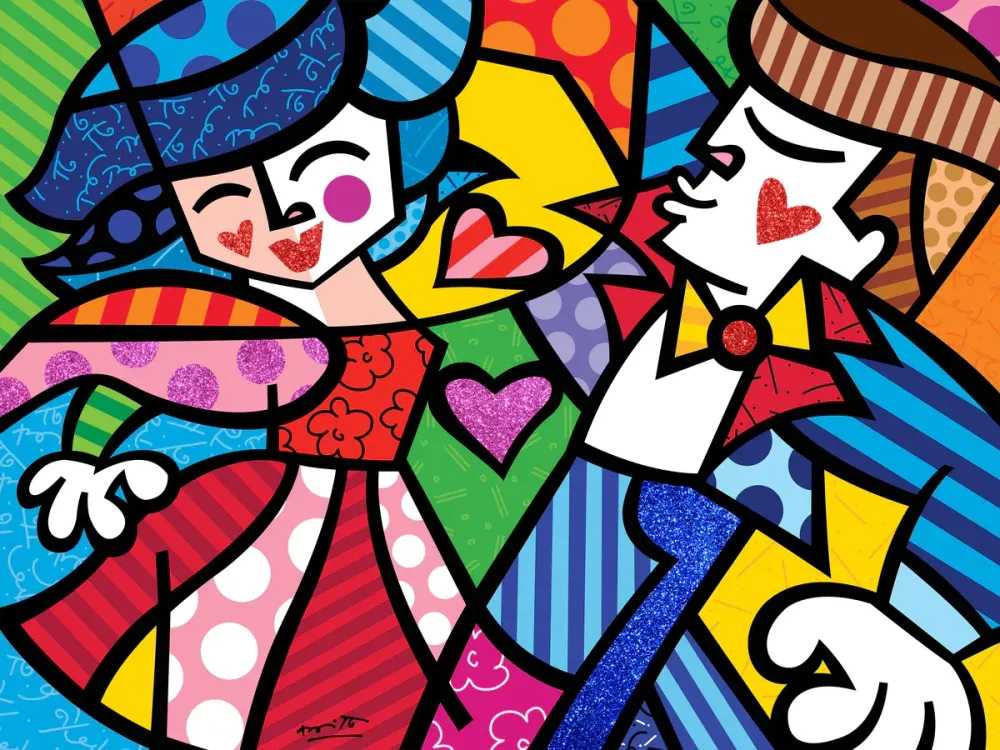 Romero Britto, ‘Let's Dance’, 2022, Print, Digital print on canvas with BRITTO®️ Diamond Dust hand embellishments, BRITTO®️ Studios, Handfinished