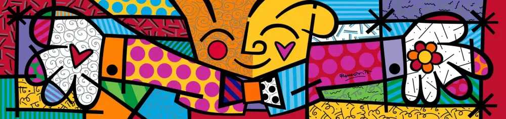 Romero Britto, ‘The Hug’, 2021, Print, Digital Print On Canvas, null, 