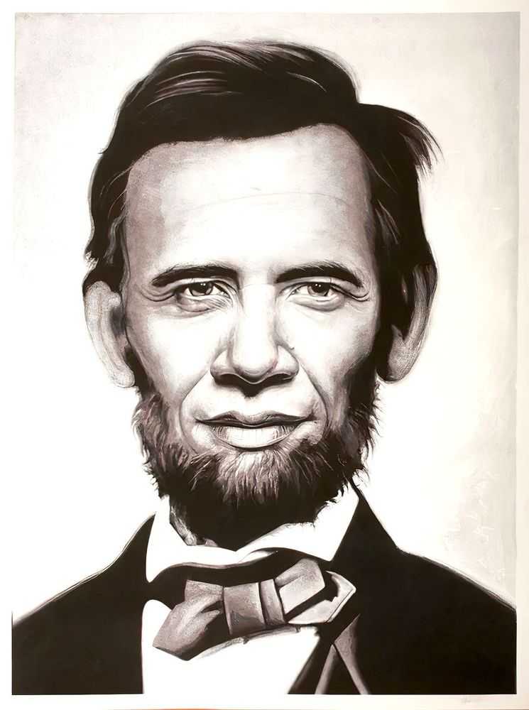 Ron English, ‘Abraham Obama’, 04-06-2008, Print, Pigment print, Upper Playground, Numbered