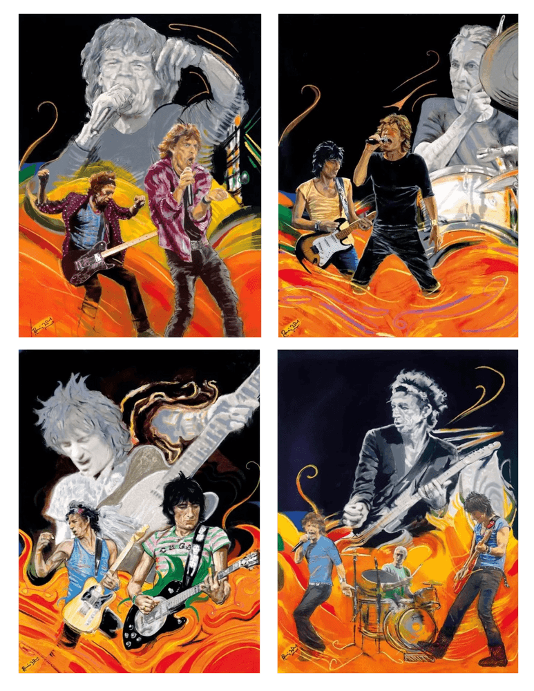 Ronnie Wood, ‘The Famous Flames (Suite of 4 Prints)’, 2011, Print, Fine art print, null, Numbered