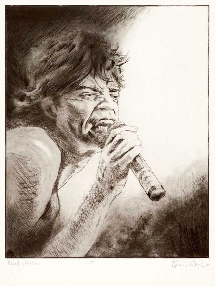 Ronnie Wood, ‘The Rolling Stones Suite - Mick Jagger’, 1988, Print, Etching, null, Numbered