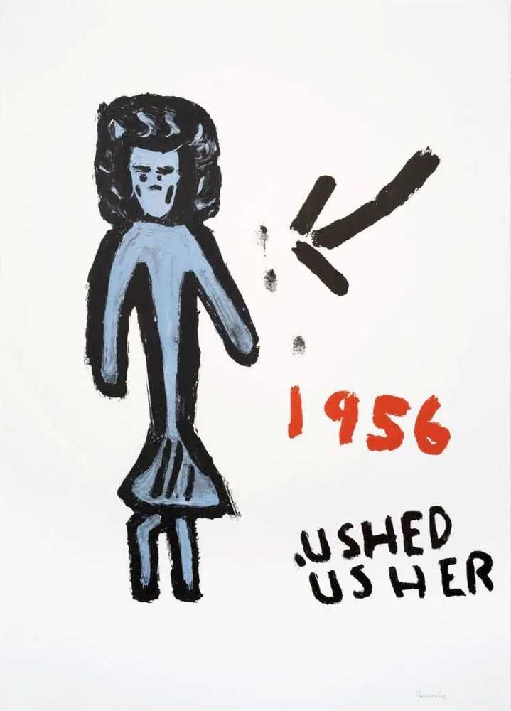 Rose Wylie, ‘Grumpy Girl’, 2020, Print, Four colour hand drawn lithograph on Somerset Satin white 300gsm, Serpentine Editions, Numbered