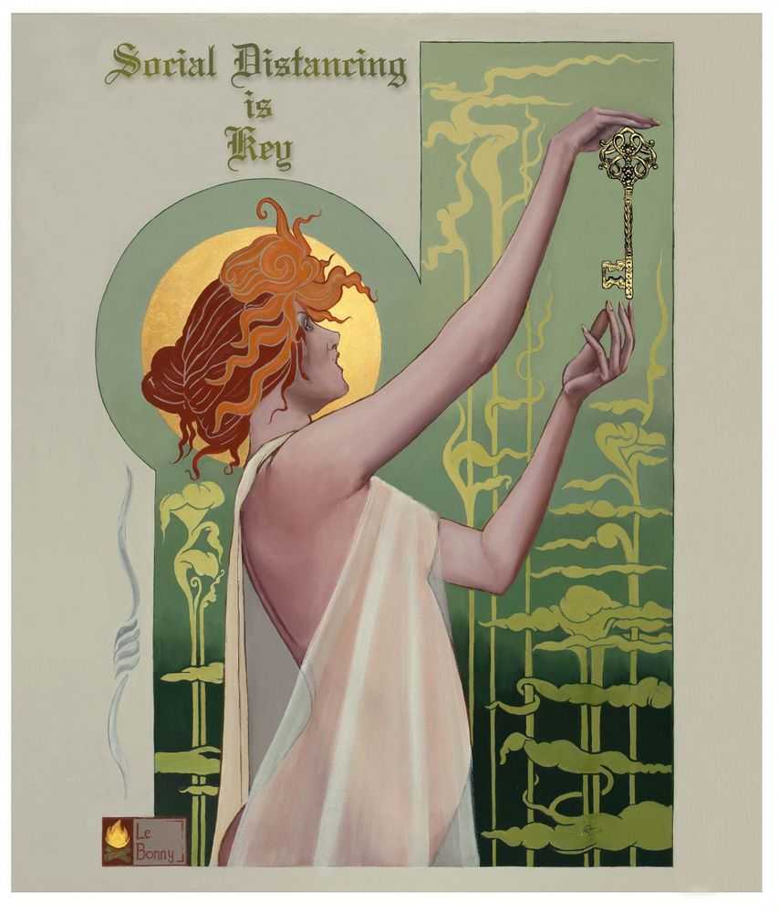 Ross Muir, ‘Social Distancing Is Key’, 2021, Print, Giclée print on Archival museum paper, 310 gsm, Self Released, Numbered
